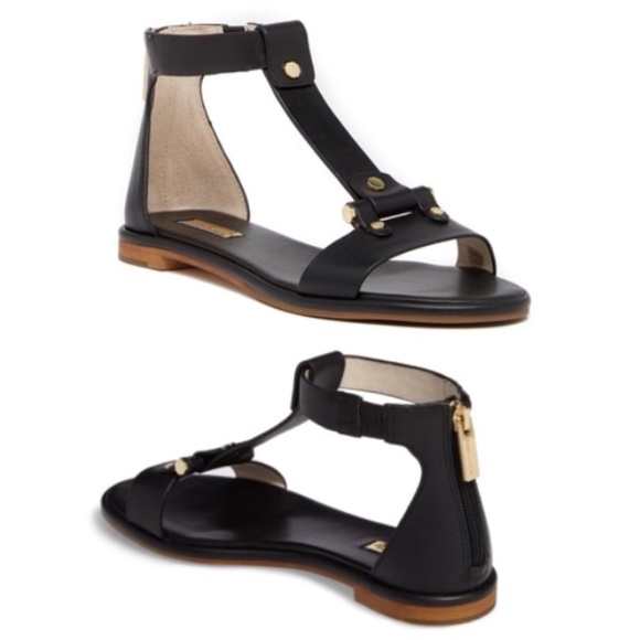 Louise et Cie Shoes - Louise et Cie Black Citrona T-strap Leather Sandal